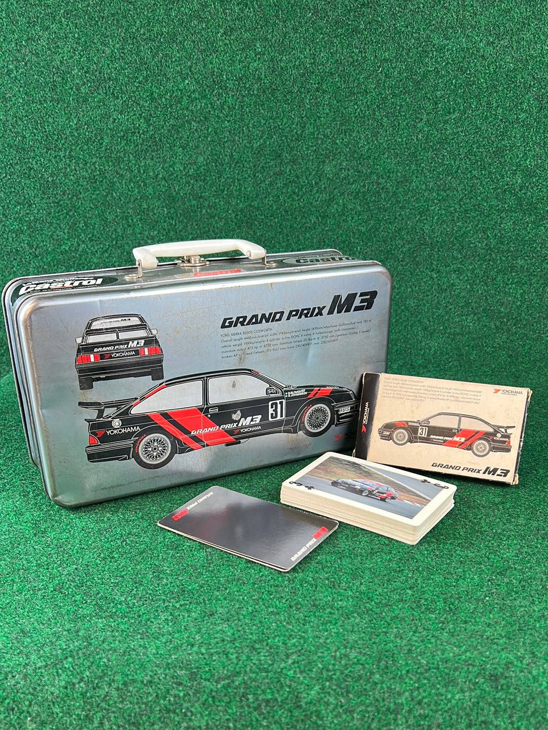 Yokohama Tires - Ford Sierra RS500 Cosworth Vintage Metal Case Box & Playing Card Set