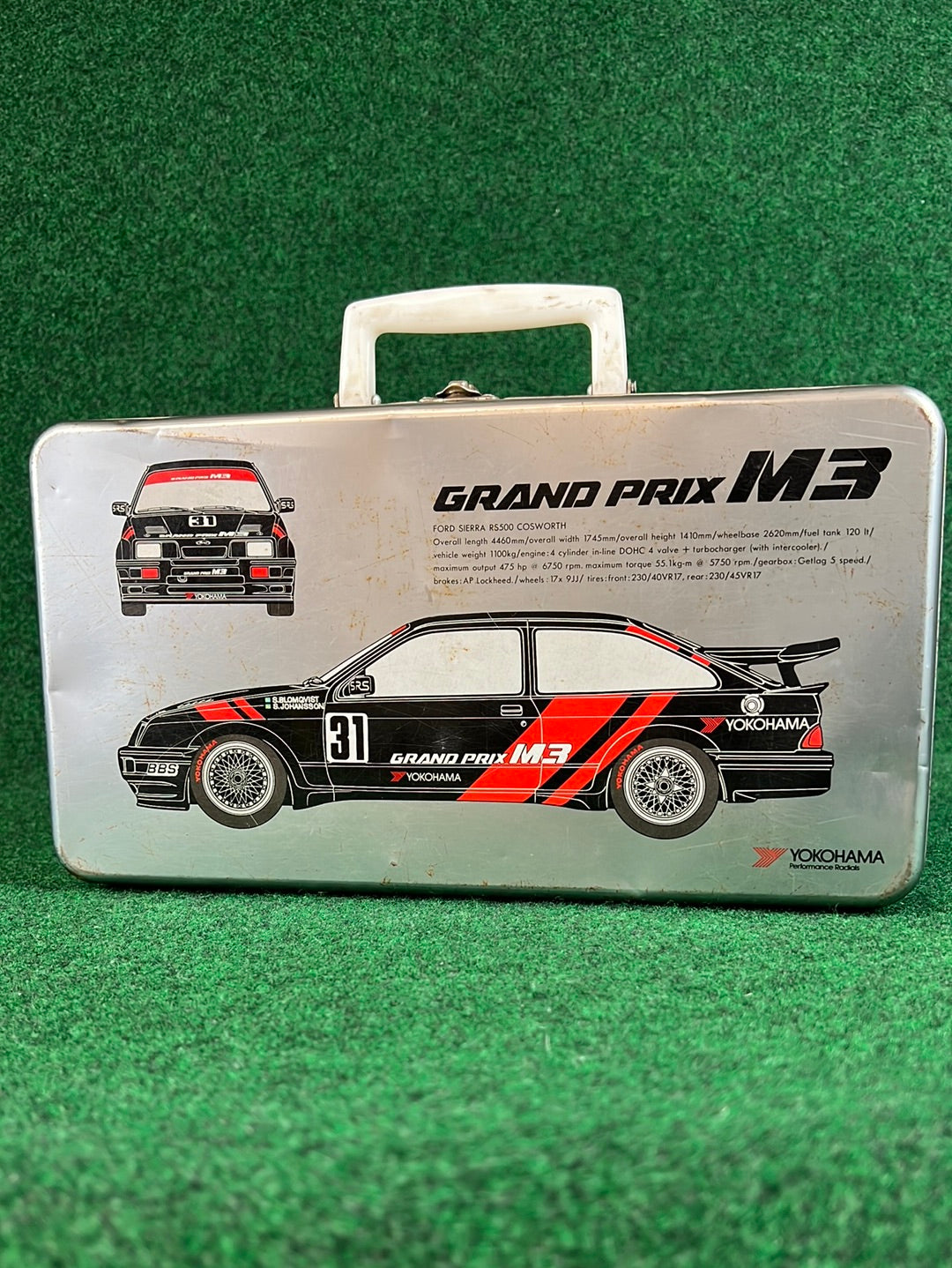 Yokohama Tires - Ford Sierra RS500 Cosworth Vintage Metal Case Box & Playing Card Set