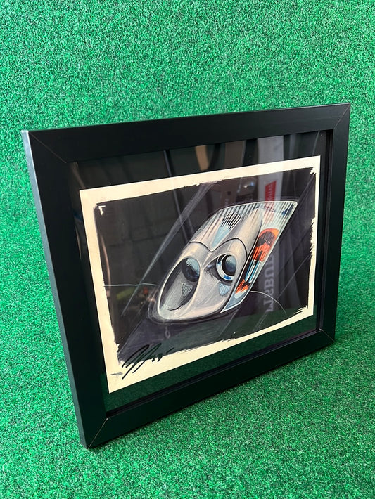 UNDERDOGZ - Black NA2 Acura / Honda NSX Left Headlight View Hand Drawn, Watercolor Painted & Signed Print