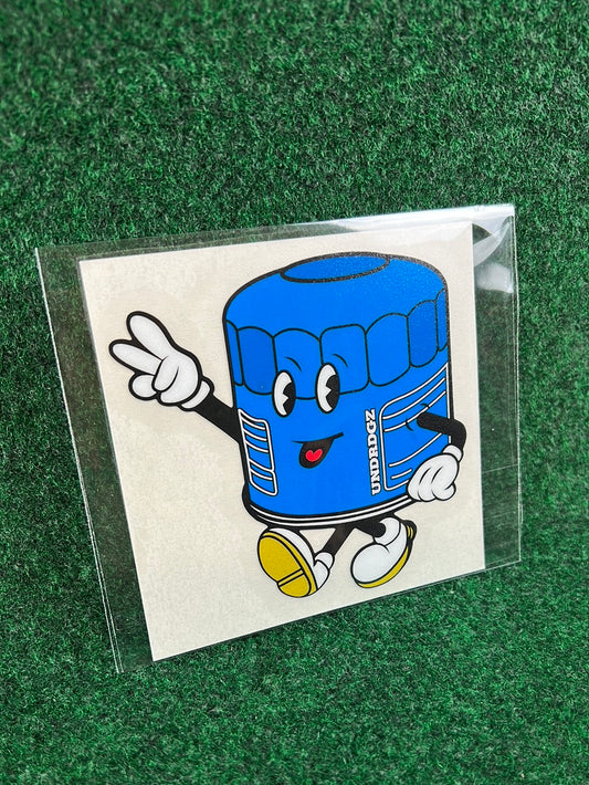UNDERDOGZ - Mr. Filter (Light Blue) Oil Filter Sticker