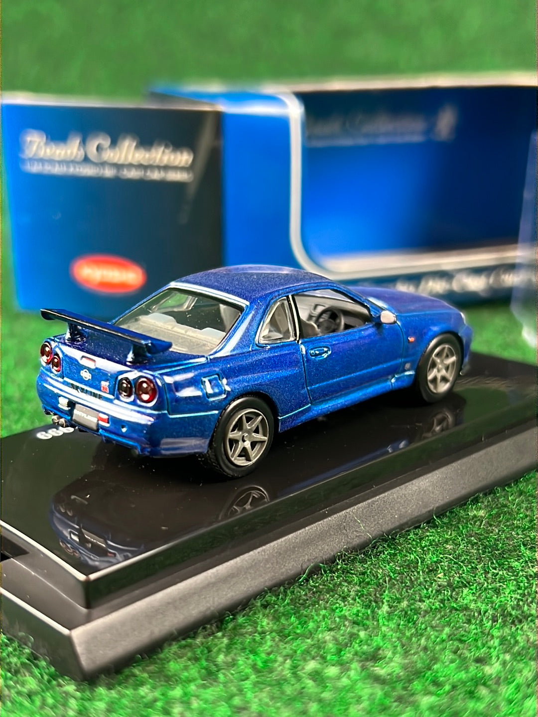 Kyosho Beads Nissan Skyline R34 GTR Blue Metallic 1/64 Scale Diecast