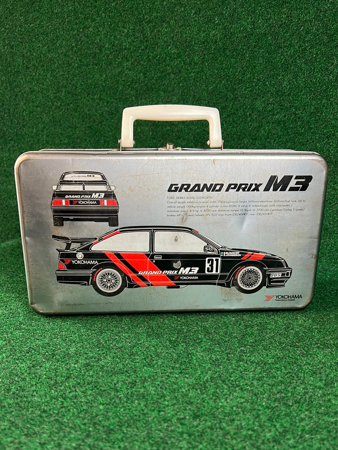 Yokohama Tires - Ford Sierra RS500 Cosworth Vintage Metal Case Box & Playing Card Set
