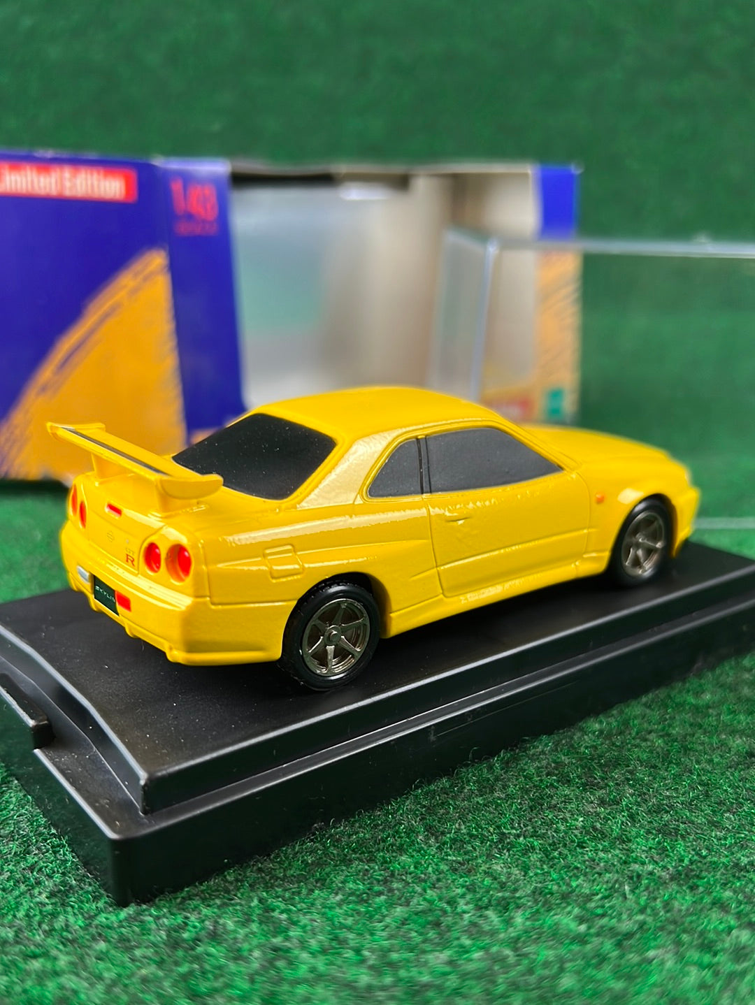 MTECH Limited Edition Nissan Skyline R34 GTR “EV1” Lightning Yellow Tribute Diecast