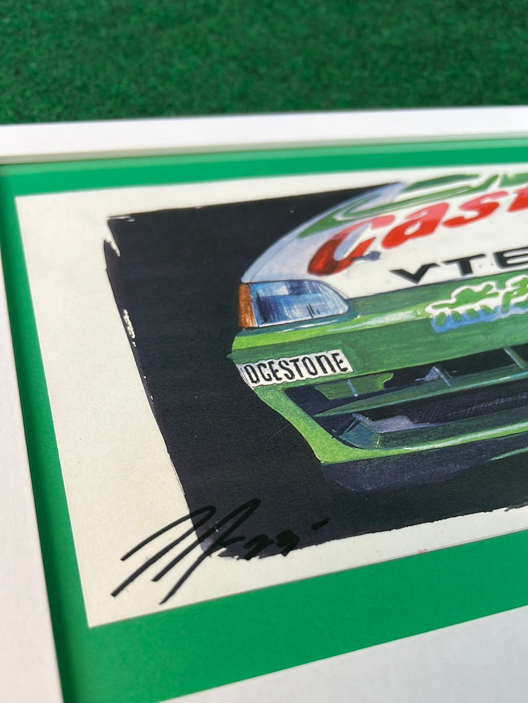 UNDERDOGZ - Castrol Mugen Honda Civic Ferio JTCC Racecar Hand Drawn, Watercolor Painted & Signed Print