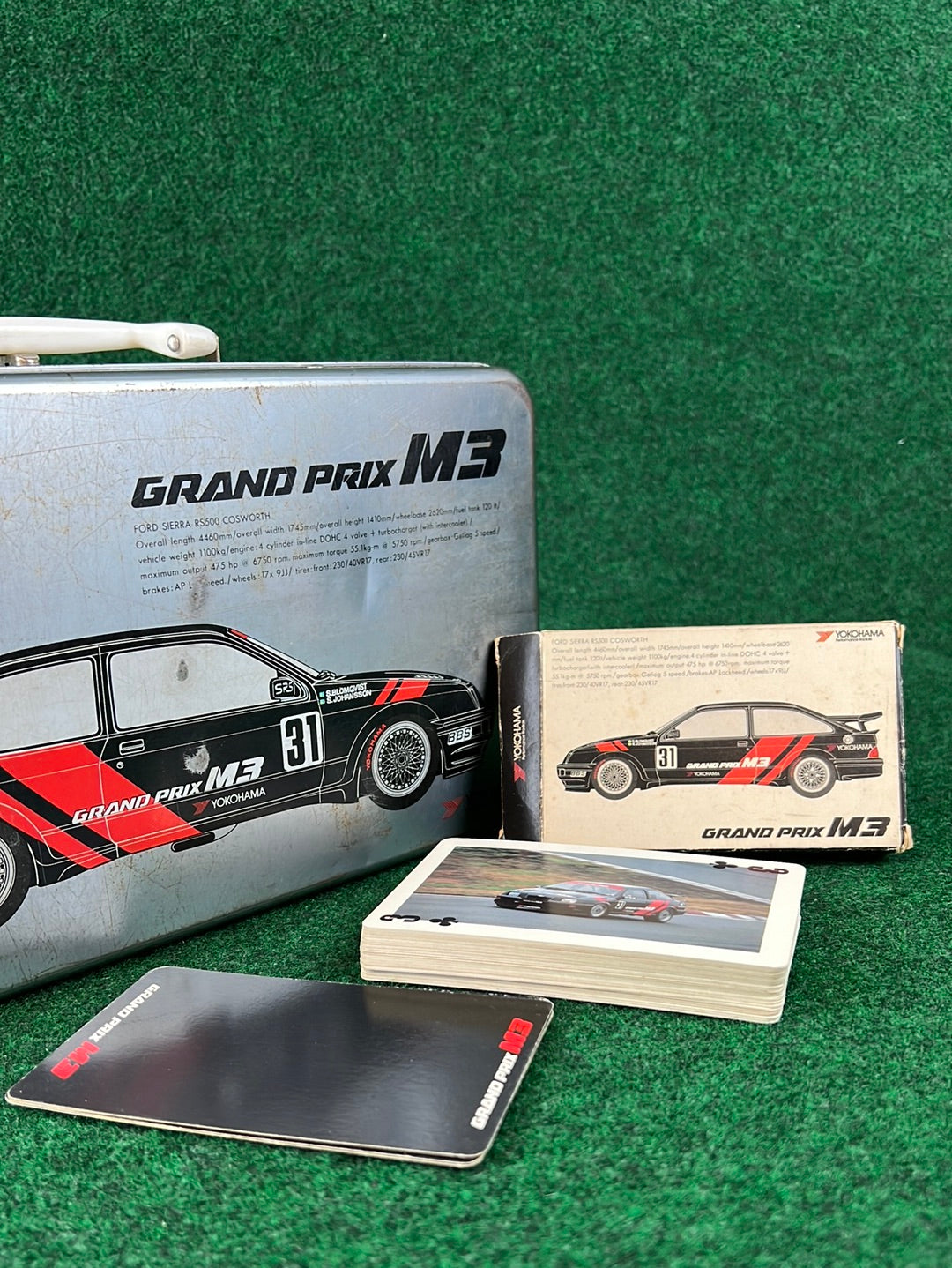 Yokohama Tires - Ford Sierra RS500 Cosworth Vintage Metal Case Box & Playing Card Set