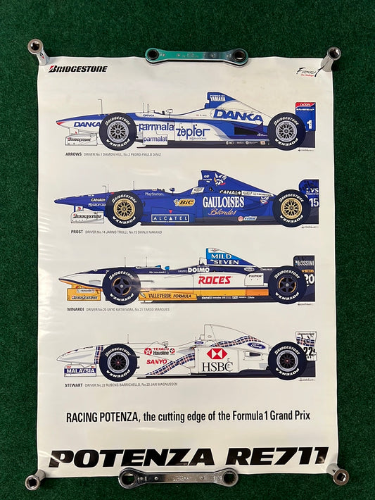 Bridgestone Potenza RE711 Tires & Formula 1 Doublesided Poster