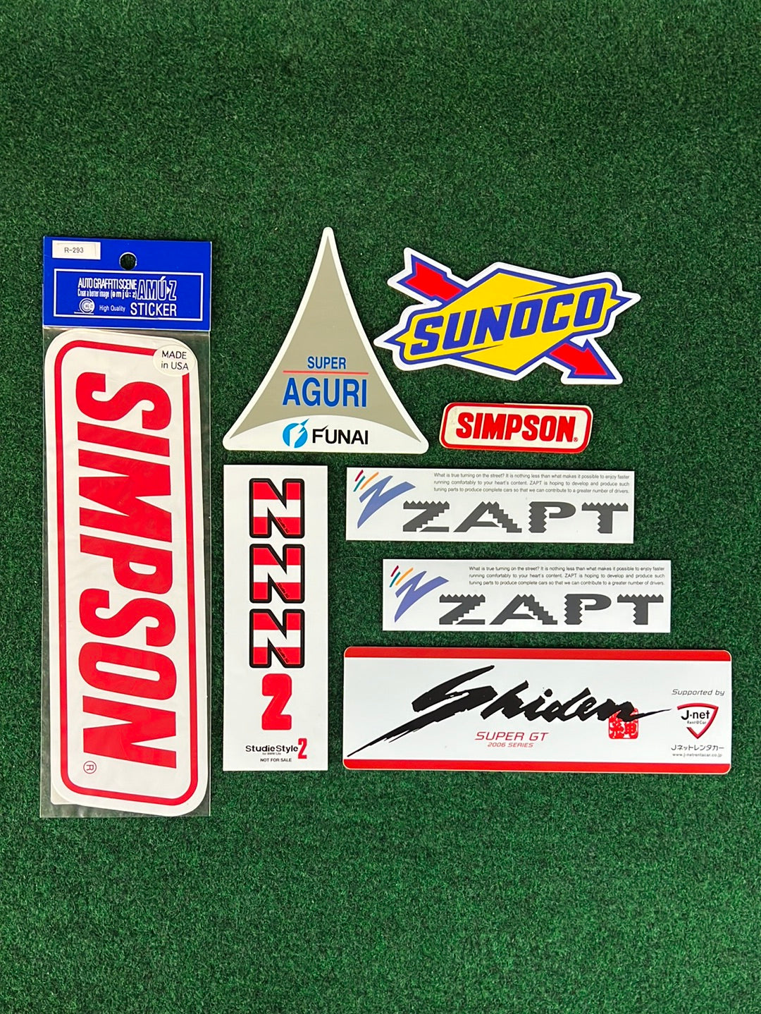 Japanese Racing Teams and Product Sticker Set of 8