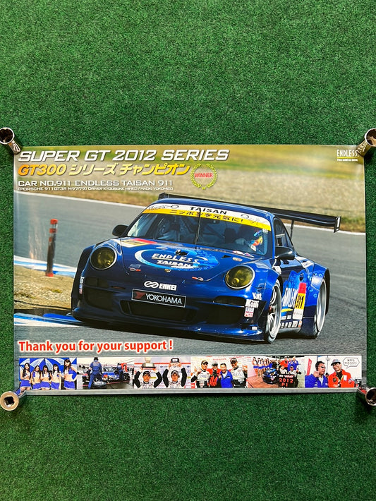 ENDLESS ADVAN Yokohama Super GT 2012 Porsche 911 GT300 Winner Poster