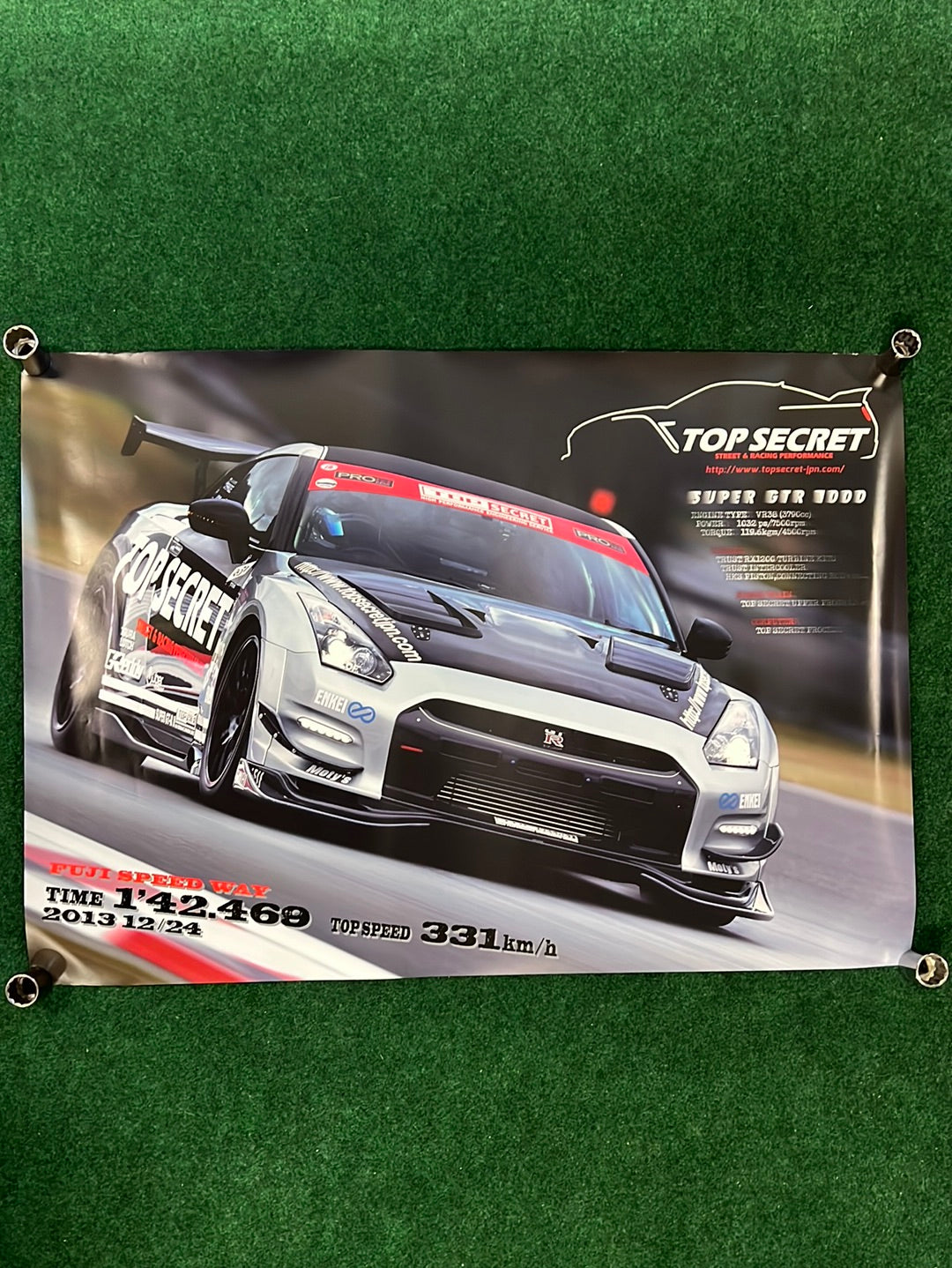Nissan R35 GT-R Top Secret Double-sided Poster