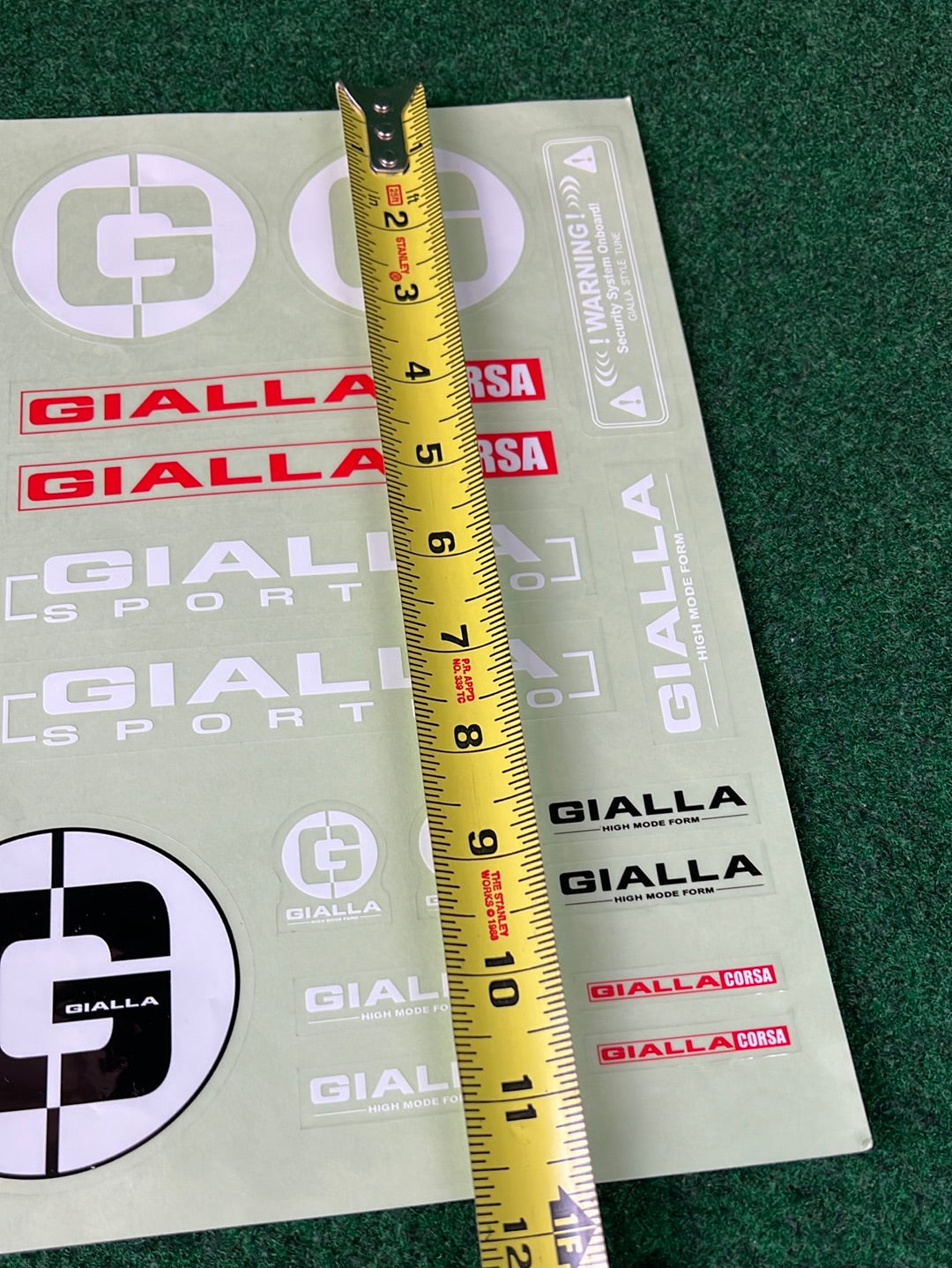 GIALLA Corsa & GIALLA Sportivo Sticker Sheet
