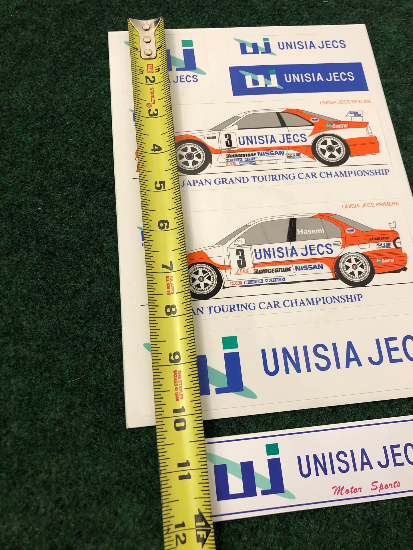 UNISIA JECS Nissan Skyline JGTC & Primera JTCC Sticker Sheet