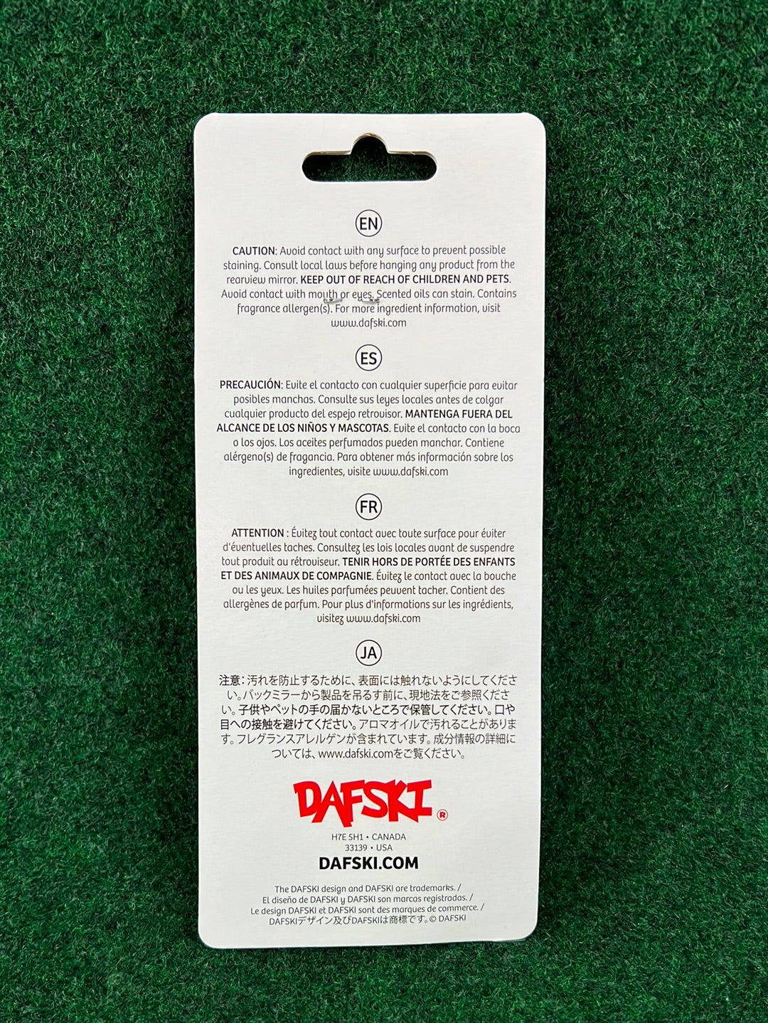 DAFSKI -  Made in Japan Hanging Air Freshener