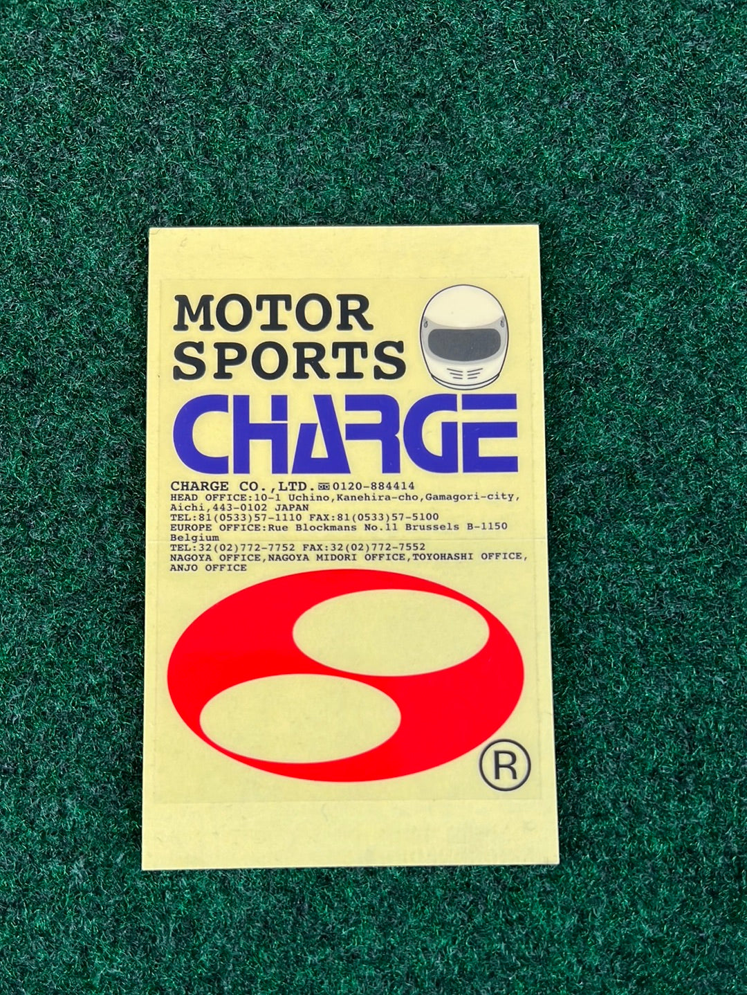 MOTOR SPORTS CHARGE Racing Vintage Stickers