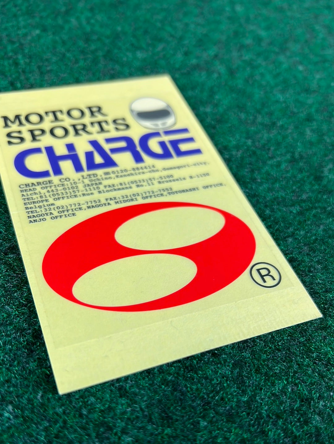 MOTOR SPORTS CHARGE Racing Vintage Stickers