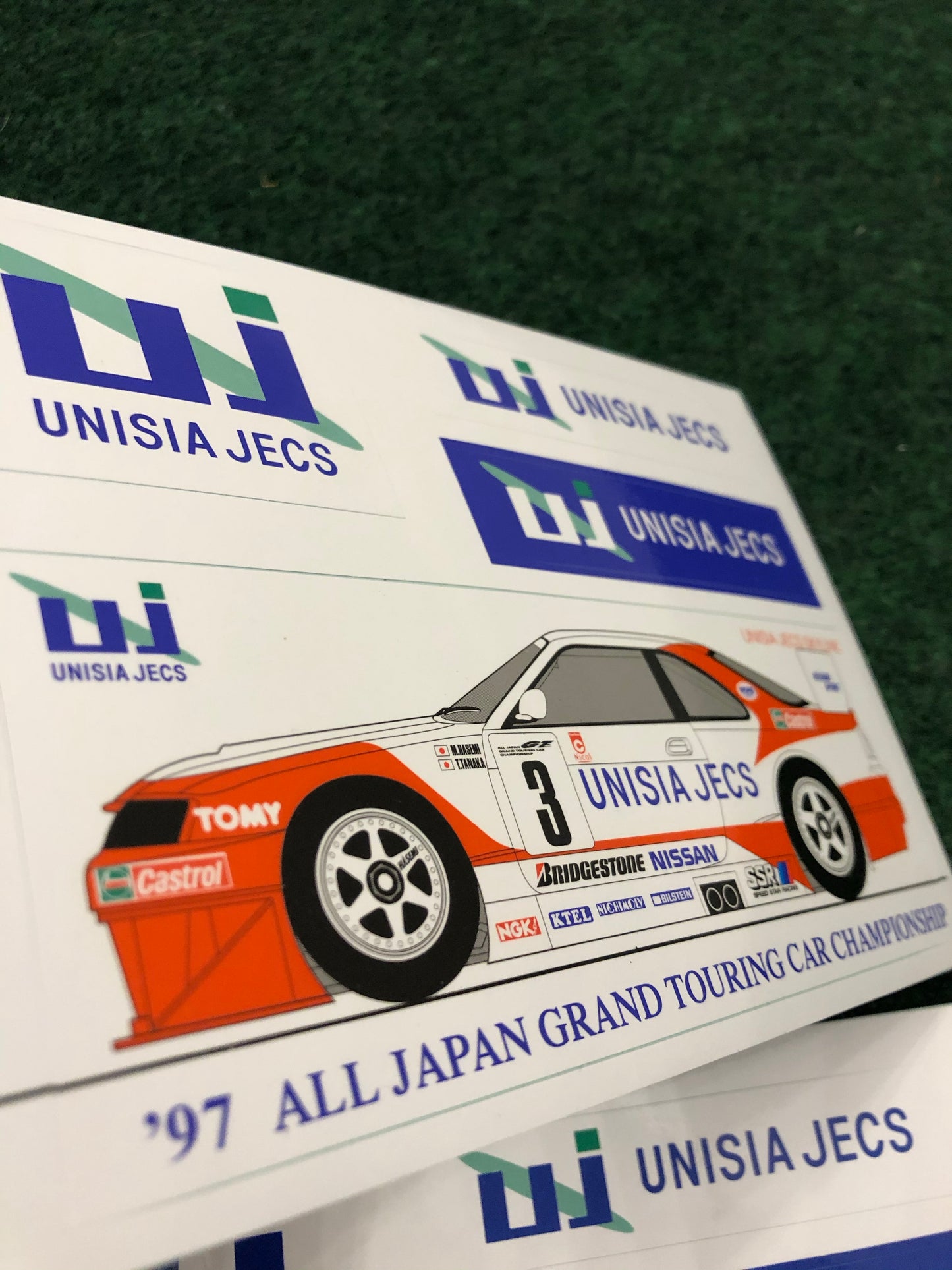 UNISIA JECS 1997 & 1998 JGTC Nissan Skyline R33 GTR Sticker Sheet Set