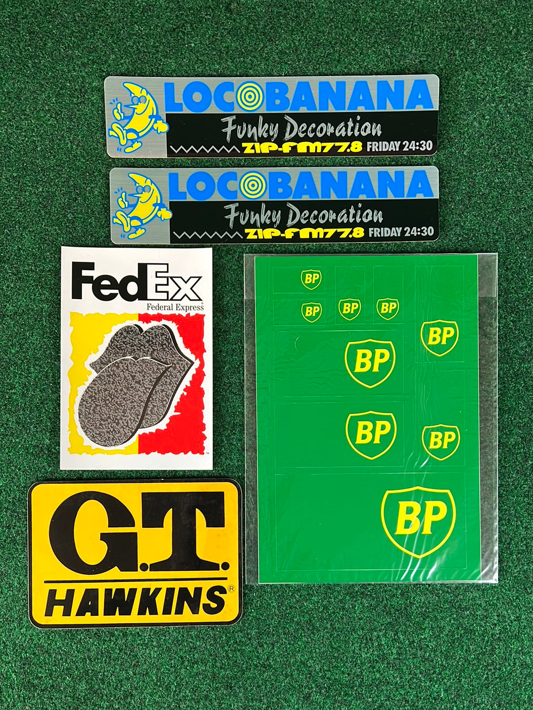 BP, FedEx, G.T. Hawkins, LocoBanana Sticker Set