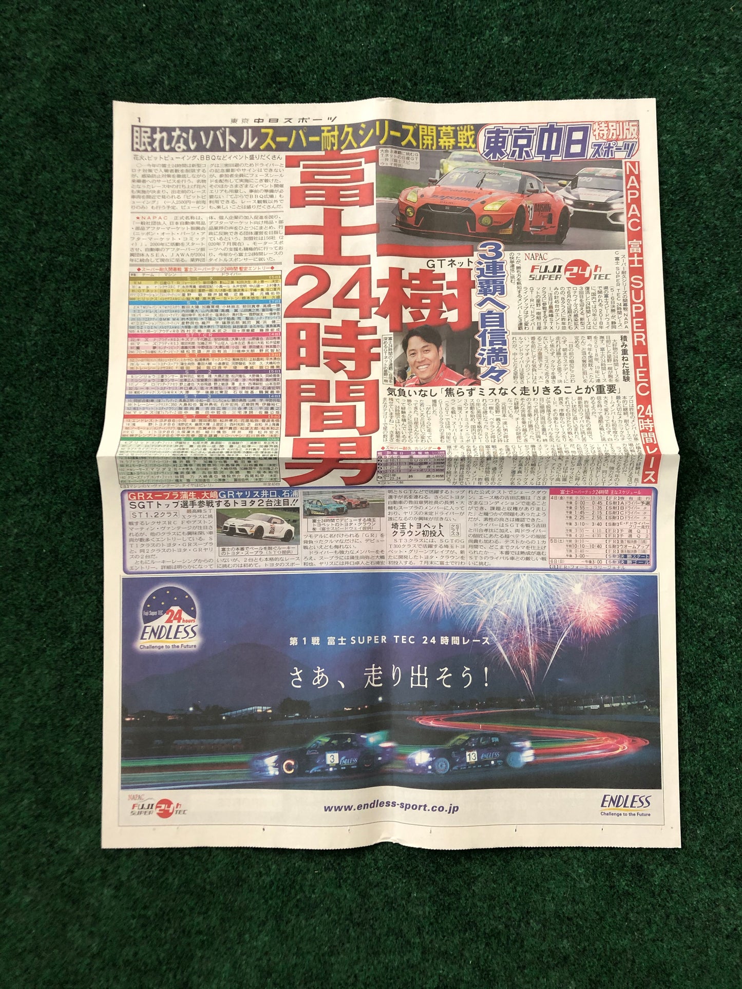 Super Taikyu 2020 - Motorsport Newspaper Feature - Tokyo Chunichi Shimbun Sports