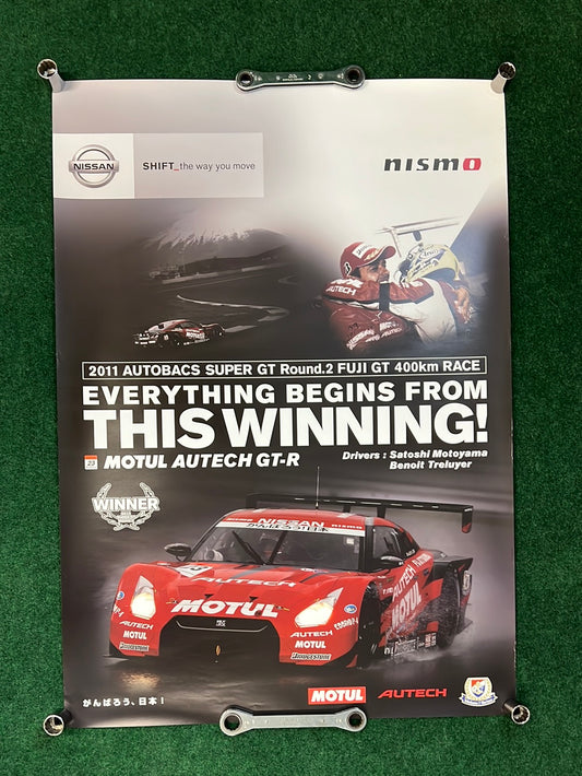 NISSAN Super GT 2011 Round 2 Motul Autech R35 GTR Winner Poster