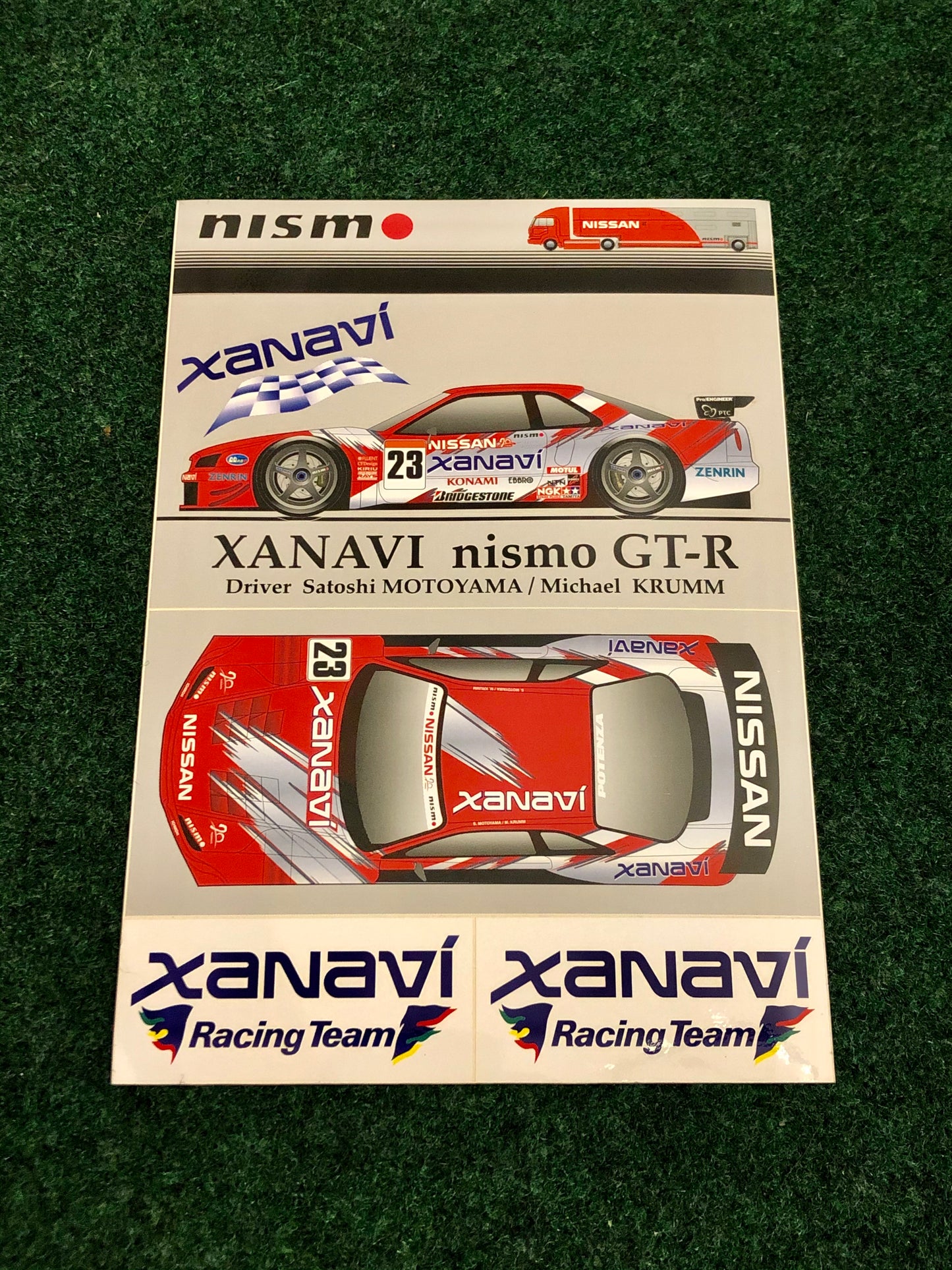 Nismo JGTC  Nissan Skyline R34 GTR Xanavi Sticker Sheet